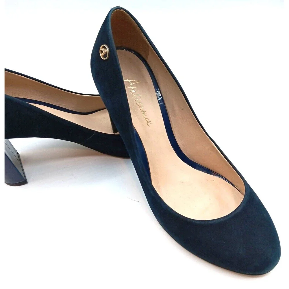 Ateliermix Women's , Block Heel Pumps, Blue Size‎ 5M